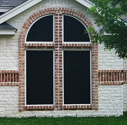 Solar screens on a home's west-facing windows